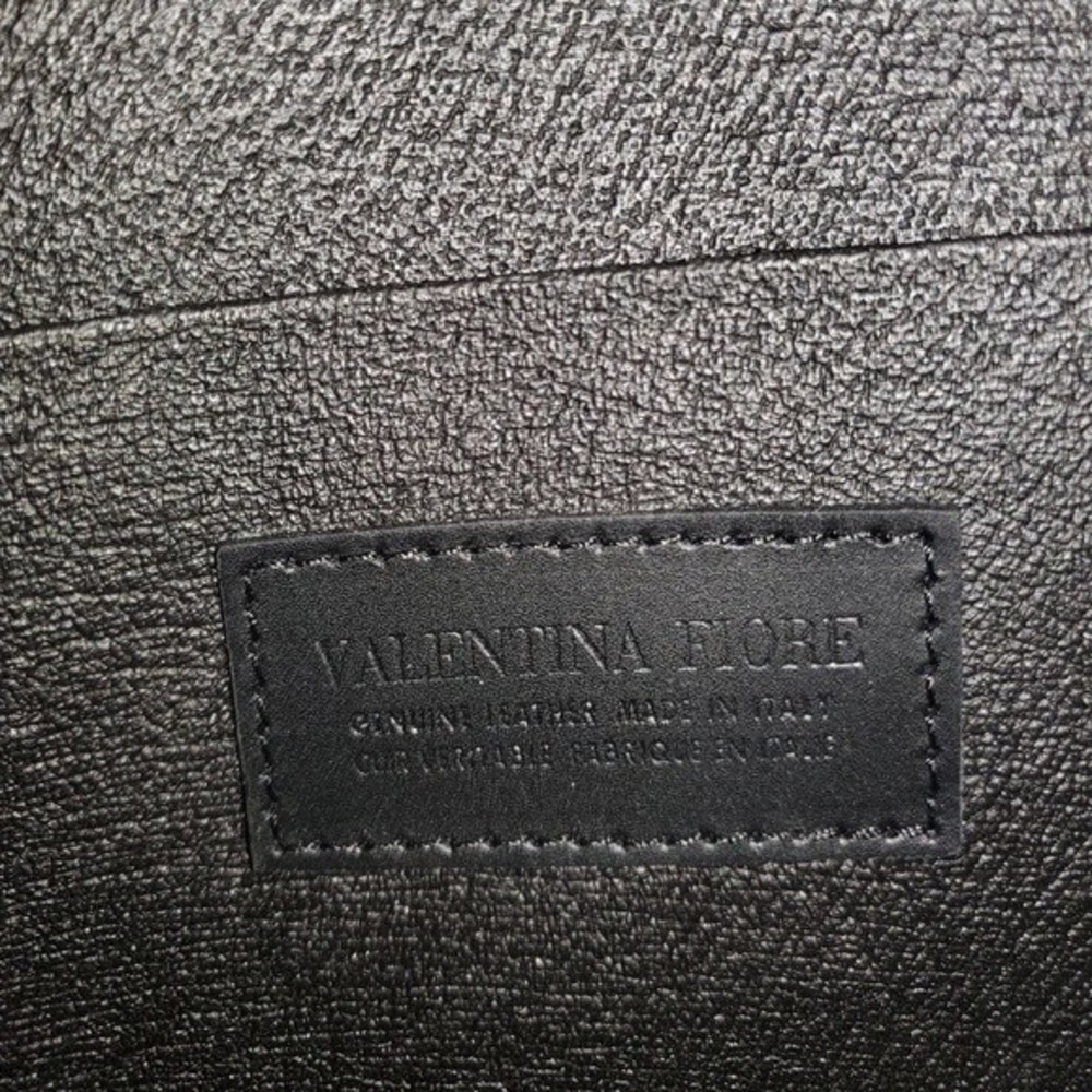 NWT Valentina Fiore Italian Black and Brown Leather Crossbody - Picture 14 of 16